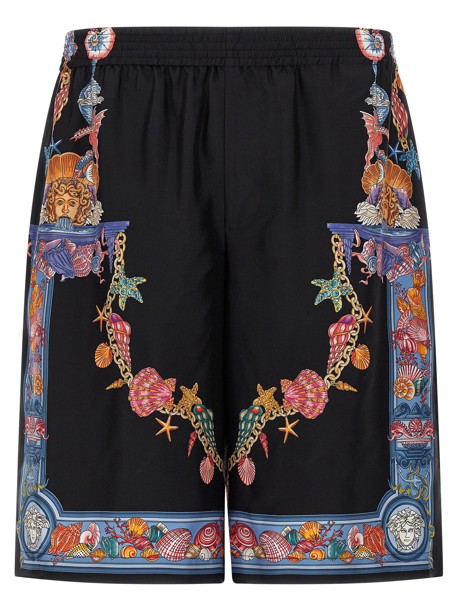 Versace Men's Coral Theatre Print Bermuda Shorts