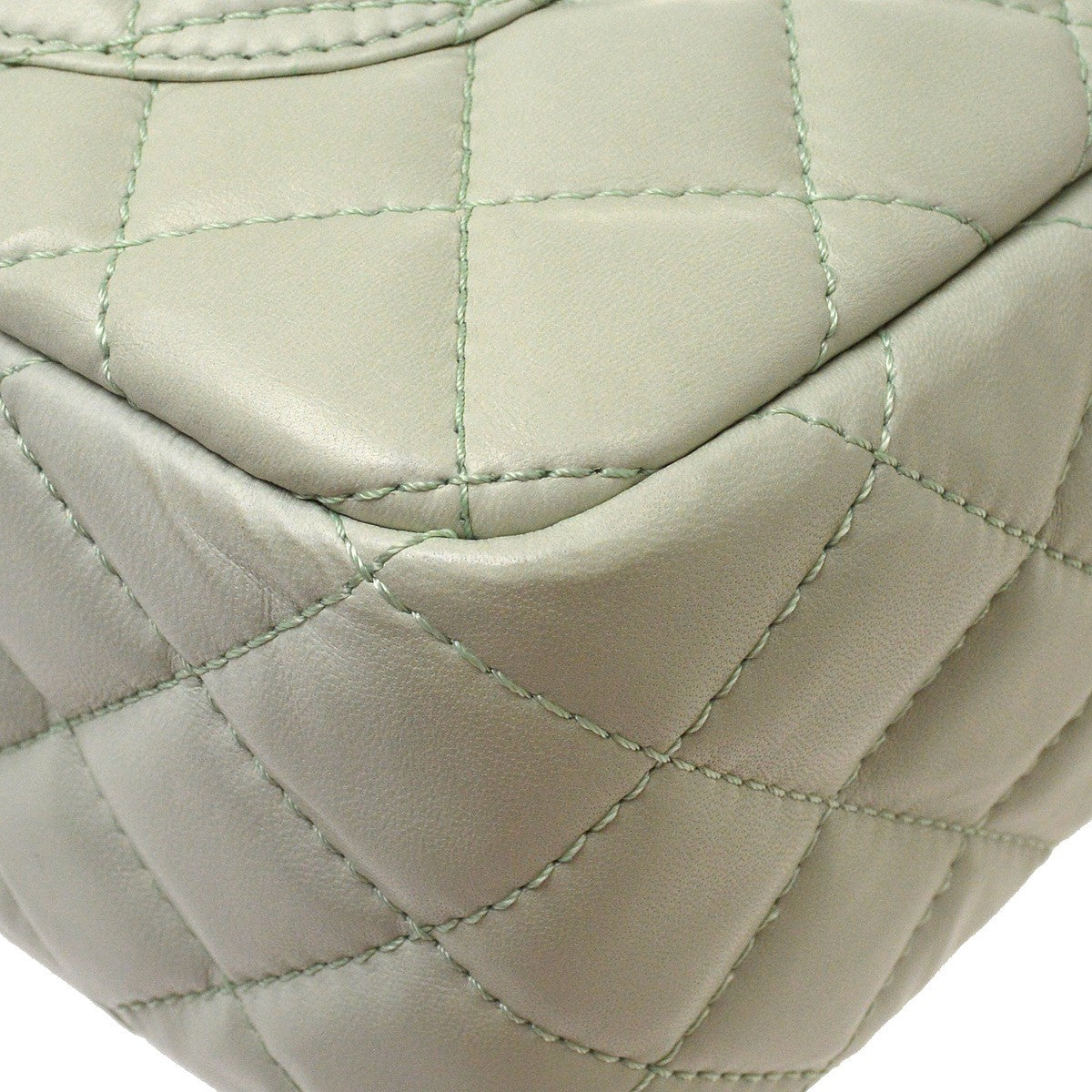 Chanel Camera Case Quilted Lambskin Blue Leather Handbag (Pre-Owned)