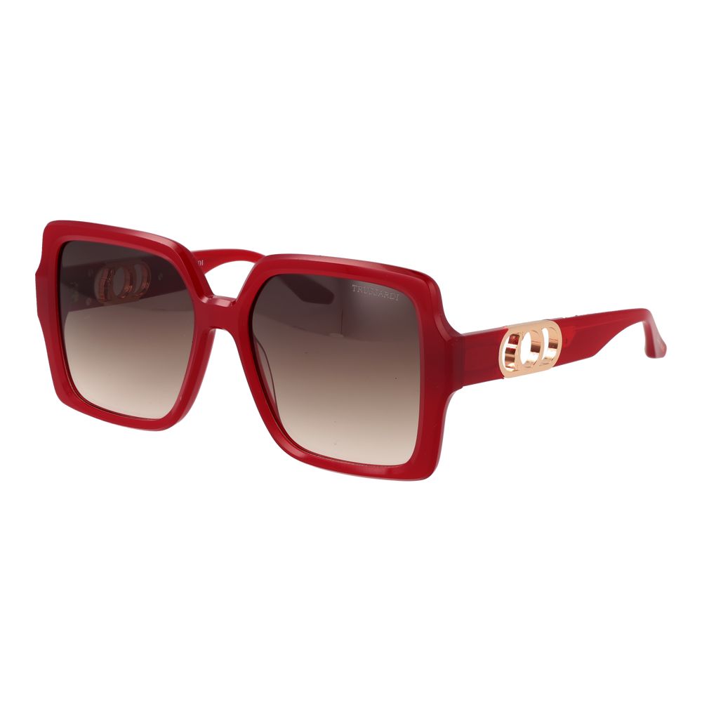 Trussardi Red Acetate Women's Sunglasses
