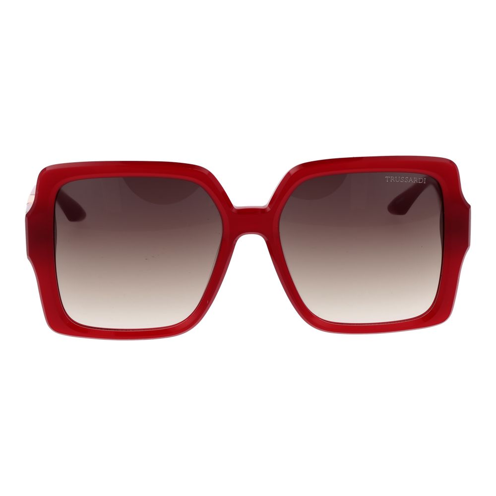 Trussardi Red Acetate Women's Sunglasses