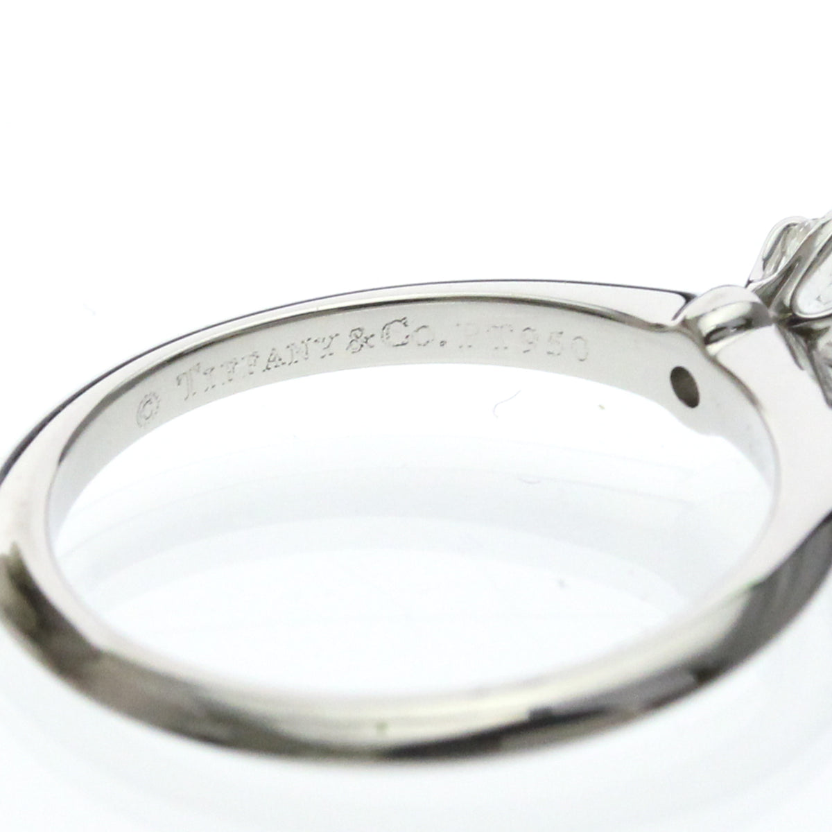 Tiffany & Co. Tiffany Setting Solitaire Platinum With Diamond Silver Platinum Ring Jewelry (Pre-Owned)