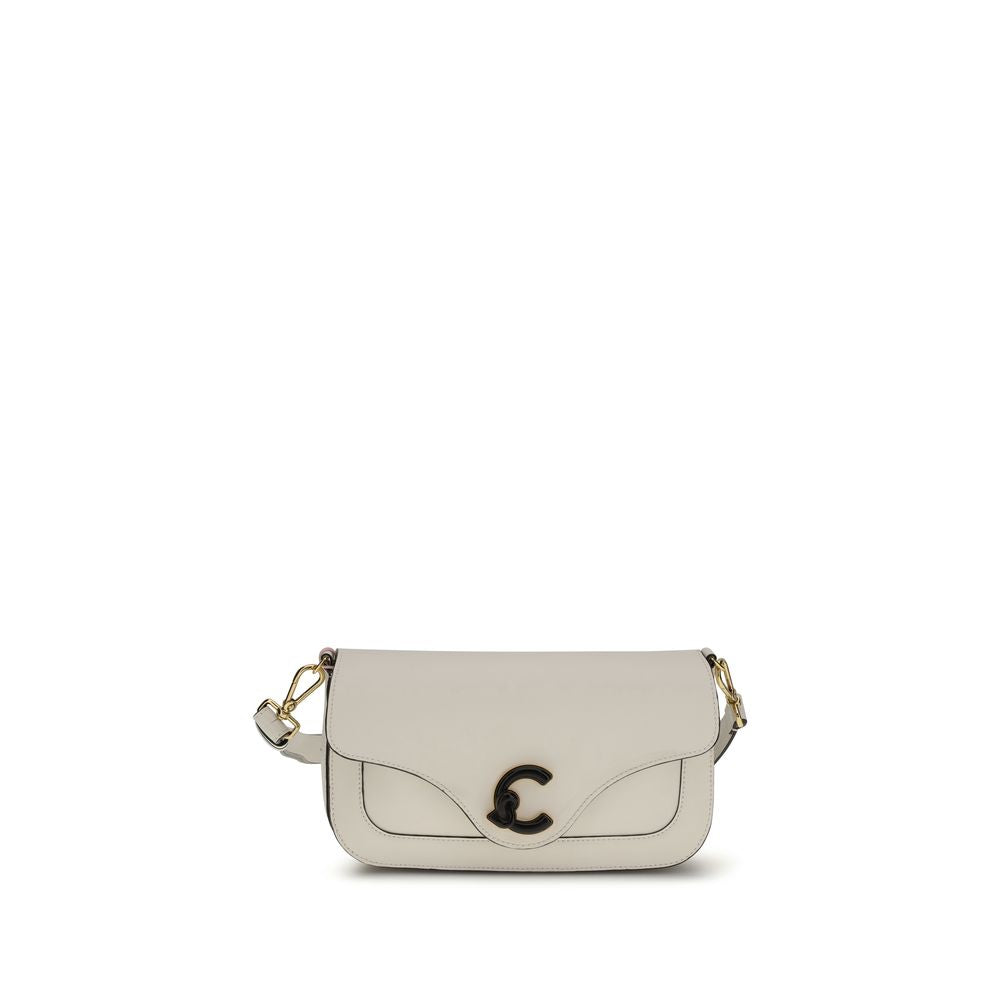 Coccinelle White Calf Leather Bos Taurus Shoulder Women's Bag