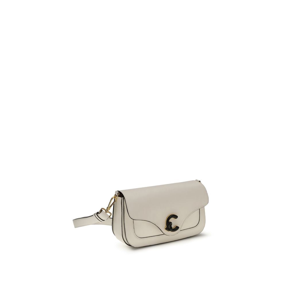 Coccinelle White Calf Leather Bos Taurus Shoulder Women's Bag