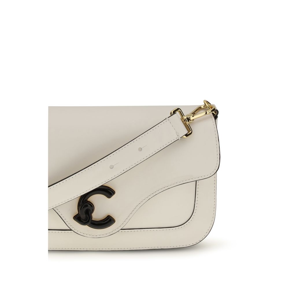 Coccinelle White Calf Leather Bos Taurus Shoulder Women's Bag