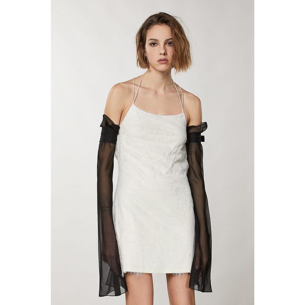 Patrizia Pepe Silver Nylon Cocktail Women's Dress