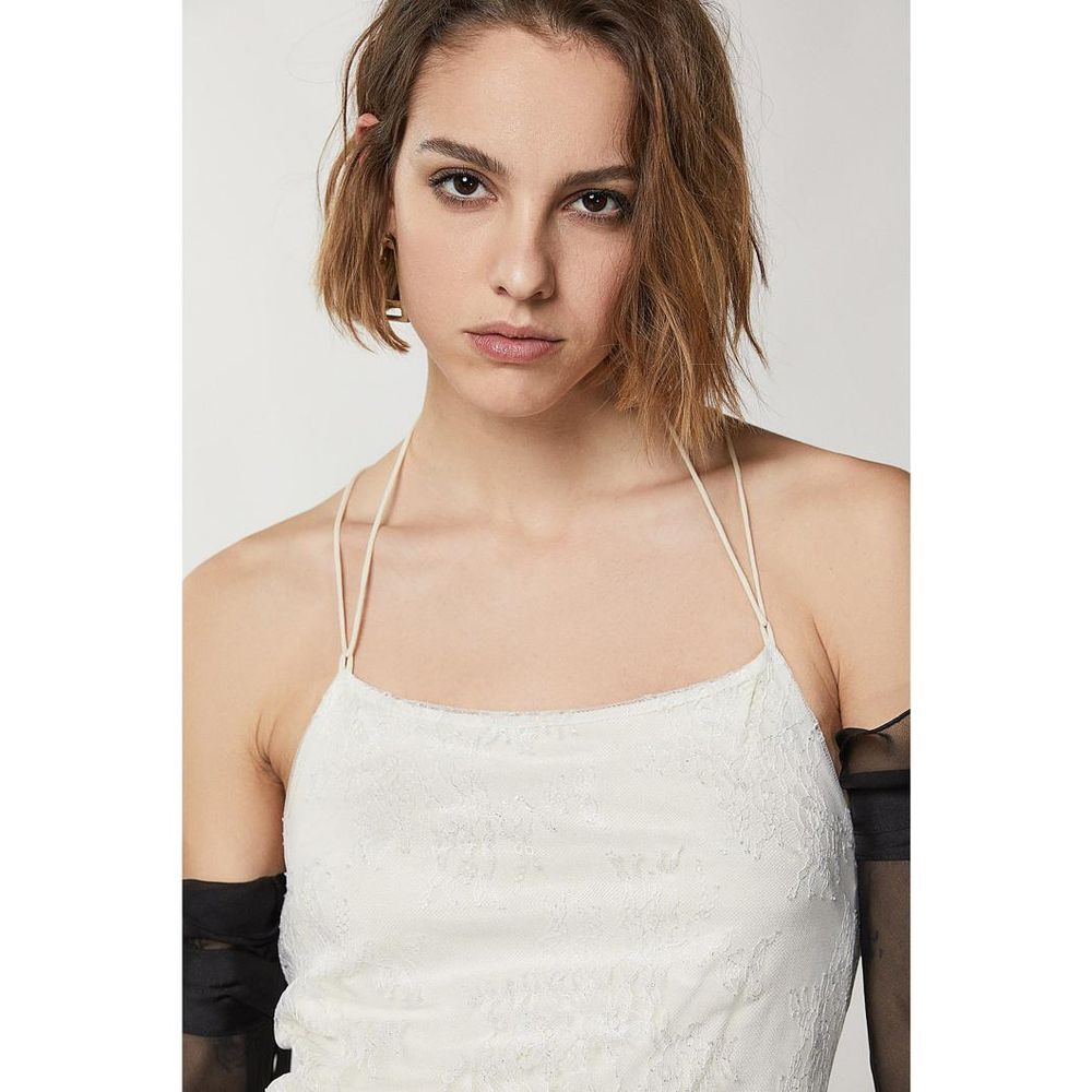 Patrizia Pepe Silver Nylon Cocktail Women's Dress