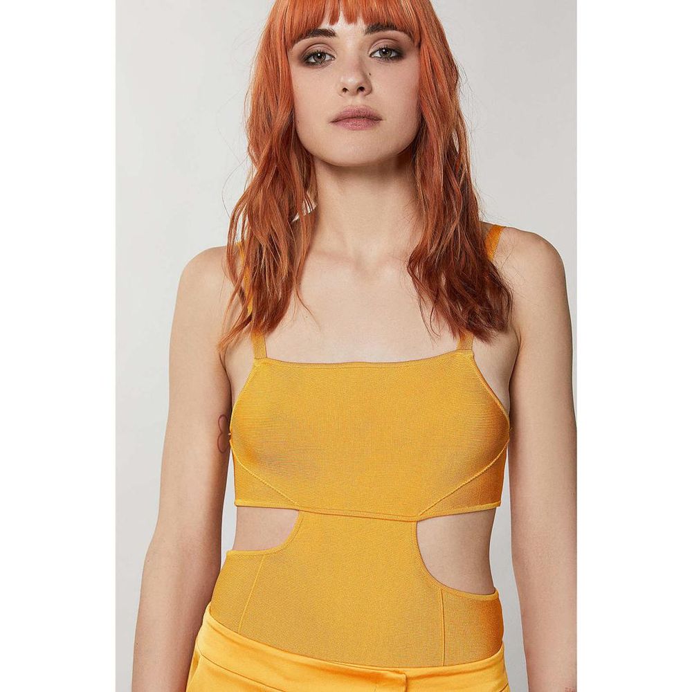 Patrizia Pepe Orange Viscose Tank Women's Tops