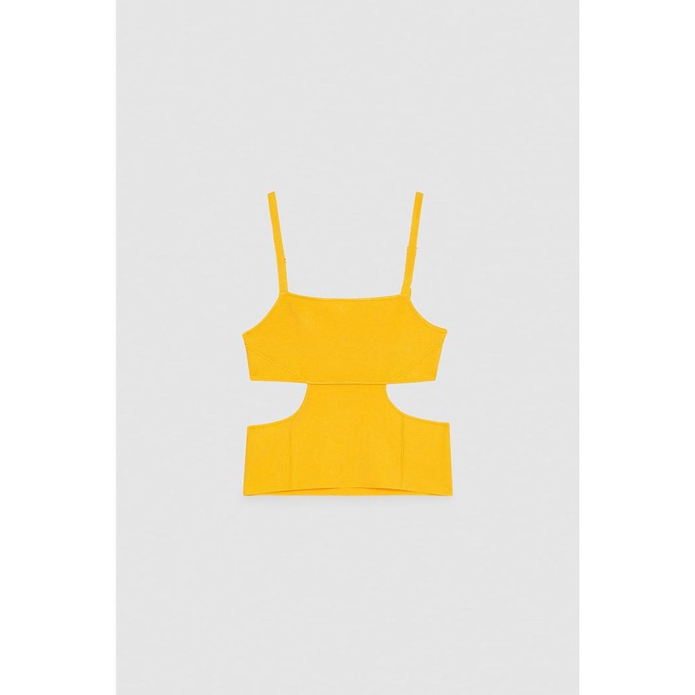 Patrizia Pepe Orange Viscose Tank Women's Tops