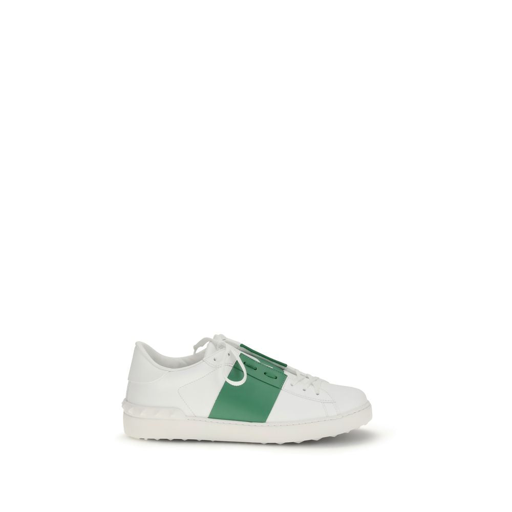 Valentino Garavani White Calf Leather Bos Taurus Low Top Men's Sneakers