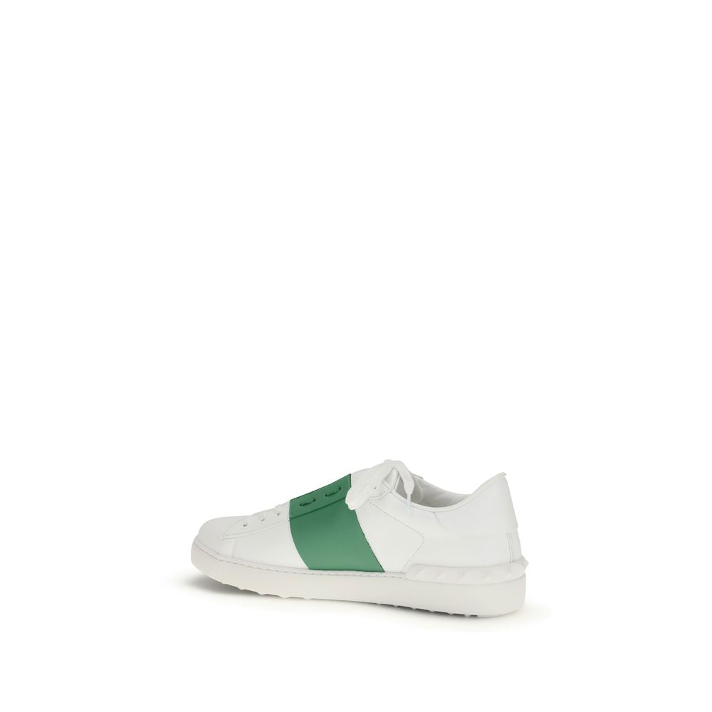 Valentino Garavani White Calf Leather Bos Taurus Low Top Men's Sneakers