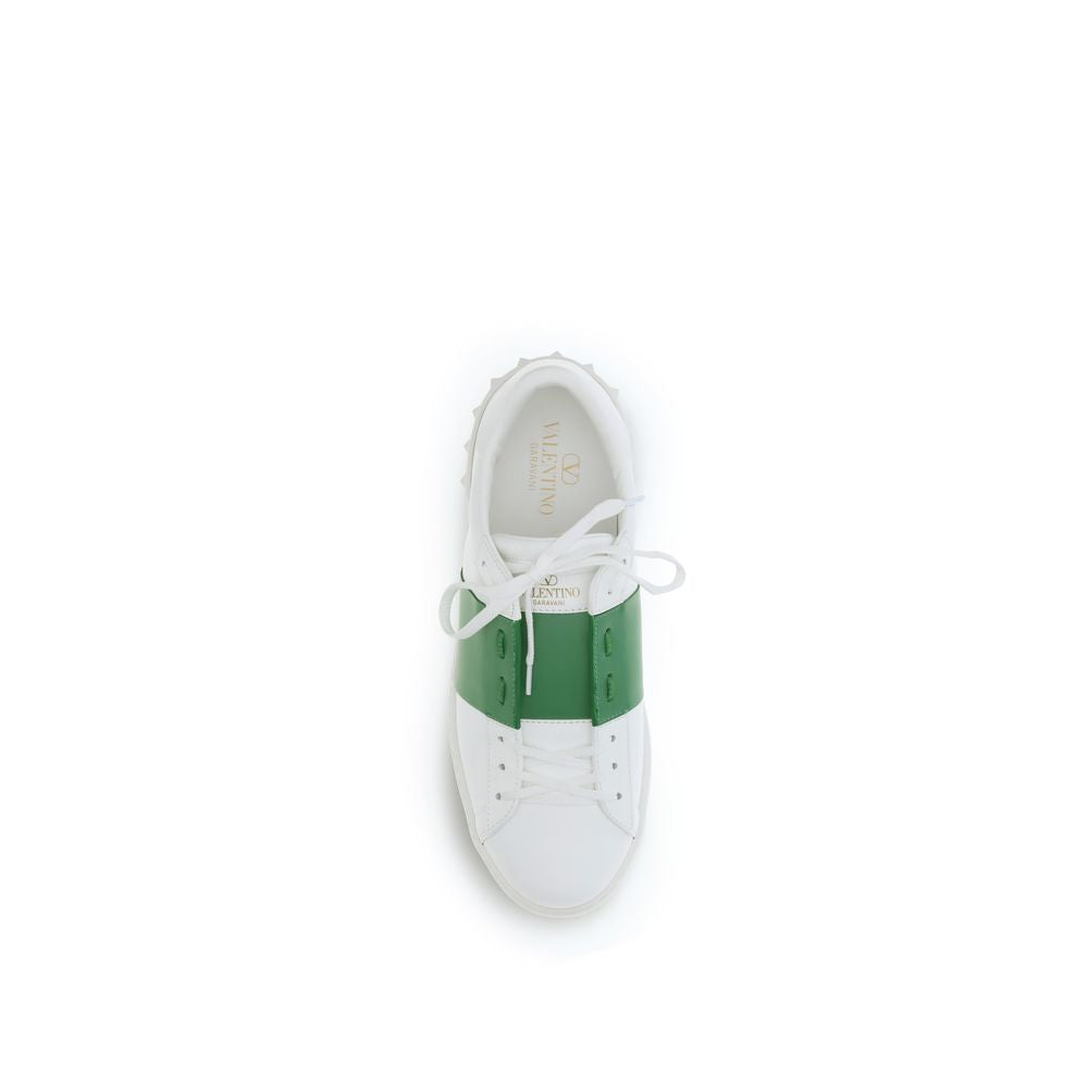 Valentino Garavani White Calf Leather Bos Taurus Low Top Men's Sneakers