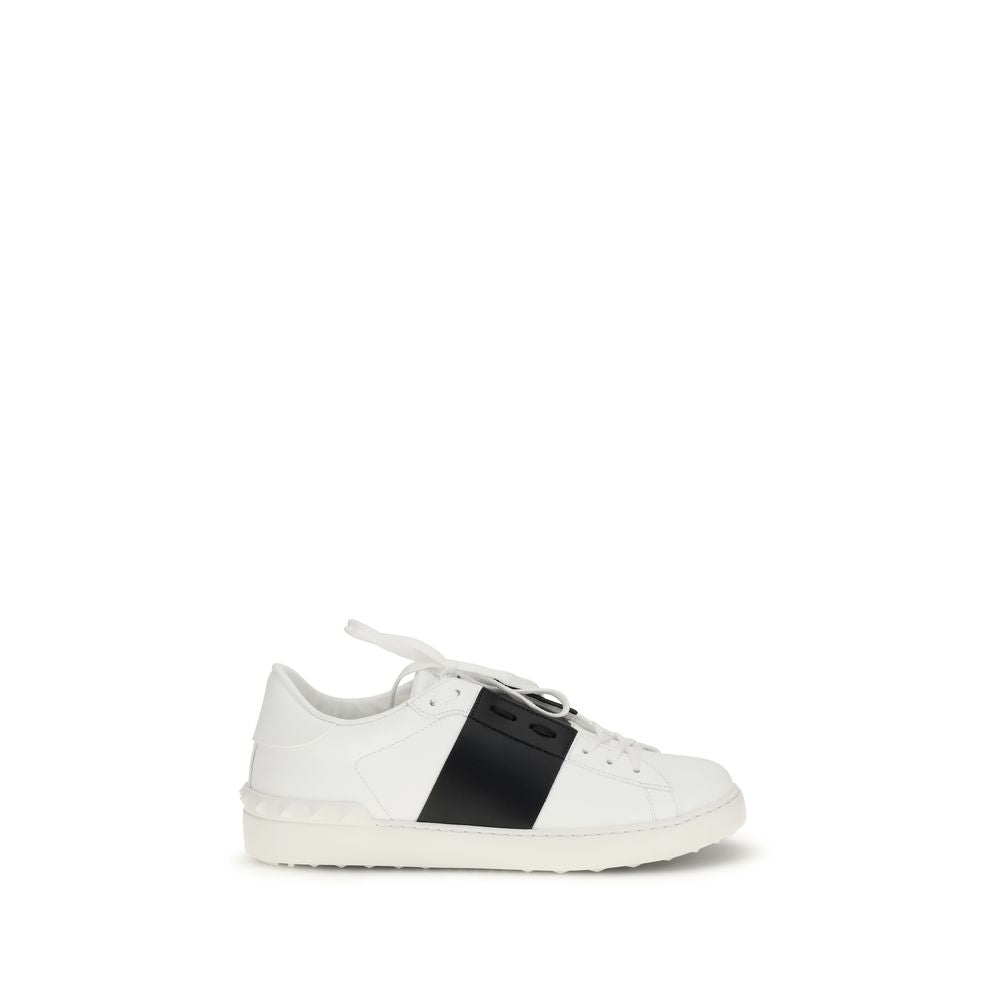 Valentino Garavani White Calf Leather Bos Taurus Low Top Men's Sneakers