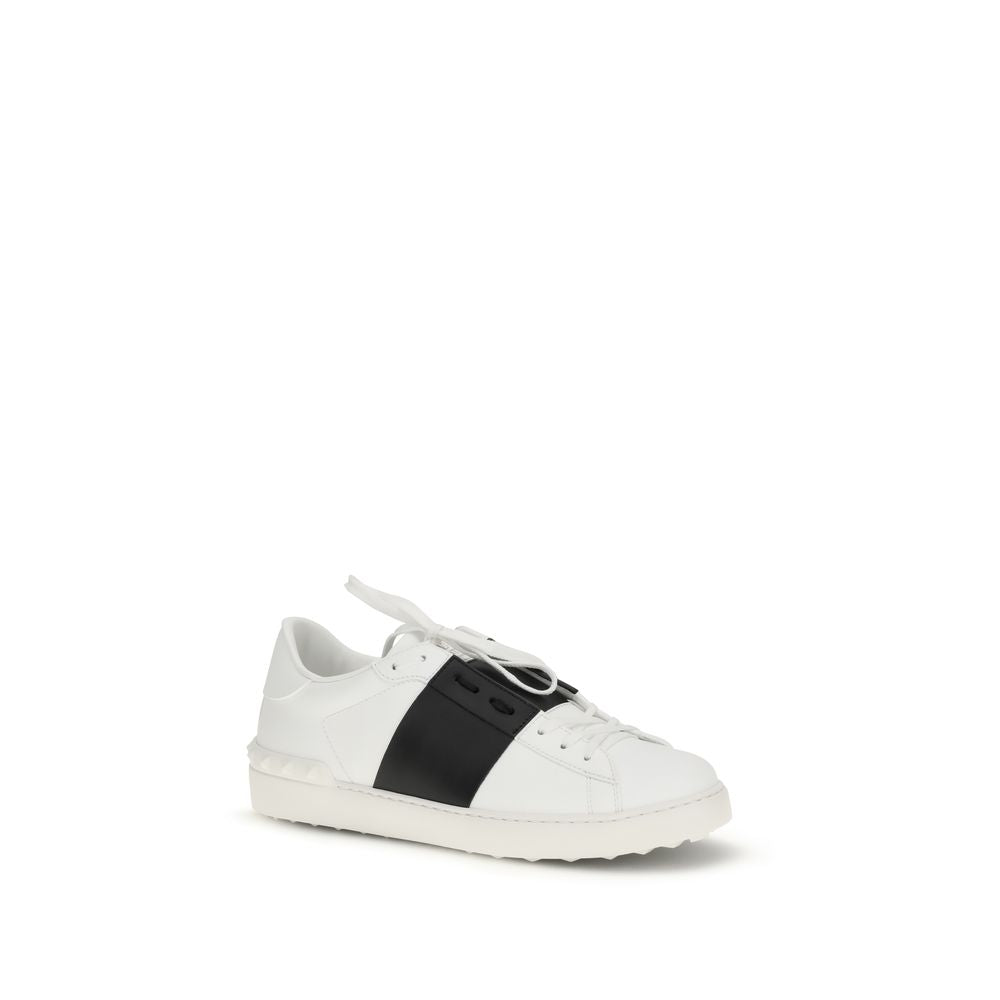 Valentino Garavani White Calf Leather Bos Taurus Low Top Men's Sneakers