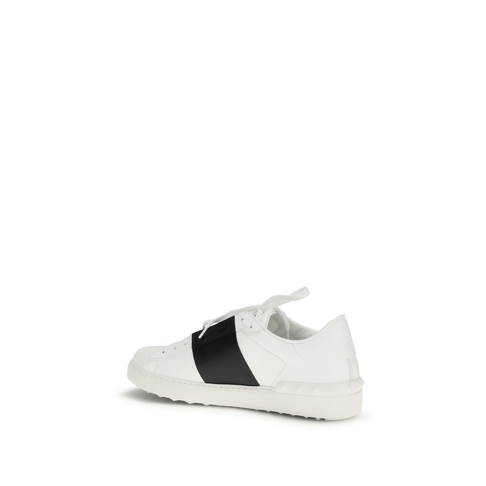 Valentino Garavani White Calf Leather Bos Taurus Low Top Men's Sneakers