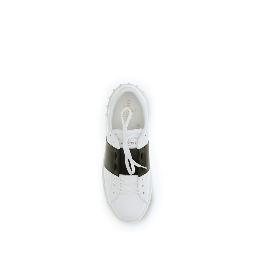 Valentino Garavani White Calf Leather Bos Taurus Low Top Men's Sneakers