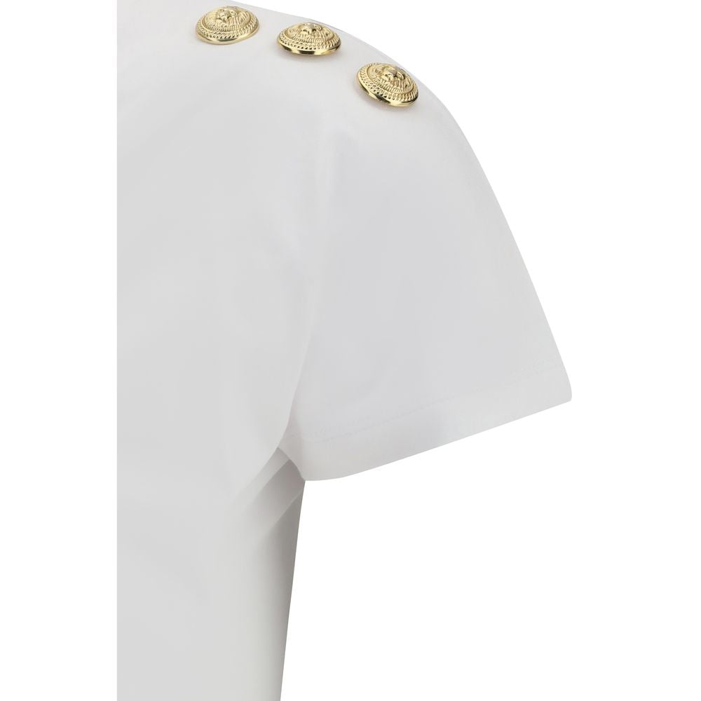 Balmain White Cotton Women's T-Shirt