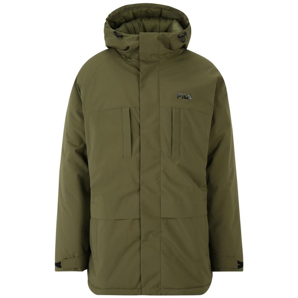 Fila Green Polyester Men's Parka