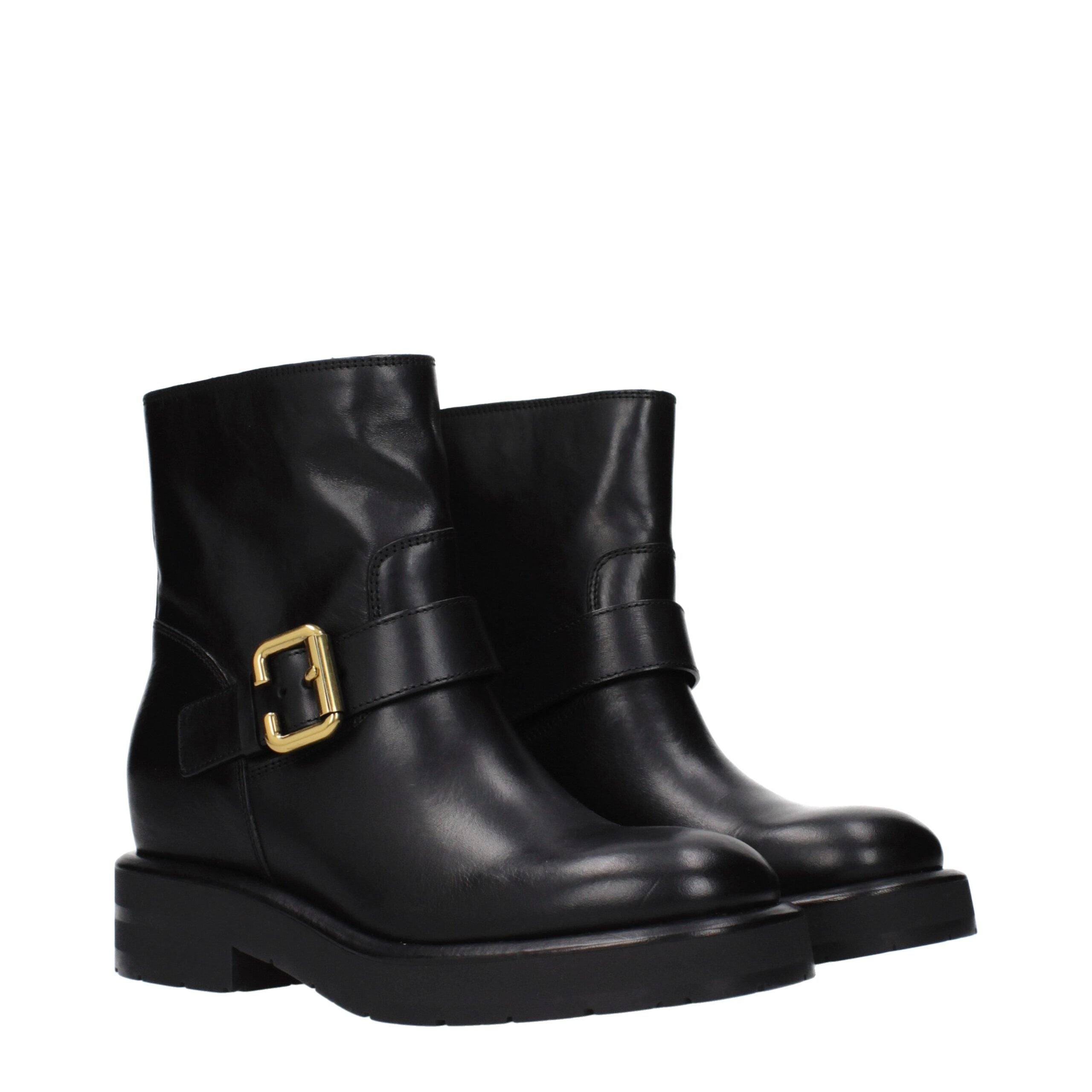Chloé Black Leather Ankle Women's Boots