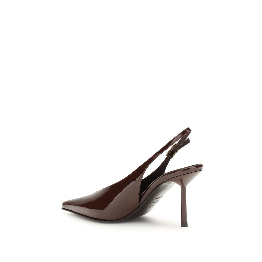 LE SILLA Brown Calf Leather Bos Taurus High Heel Women's Pumps