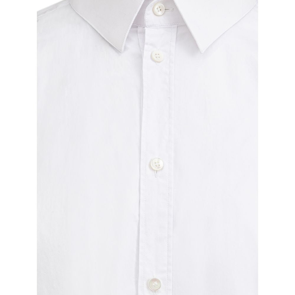 Dolce & Gabbana White Cotton Dress Men's Shirt