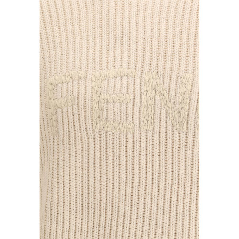 Fendi Beige Wool Oves Aries Men's Sweatshirt