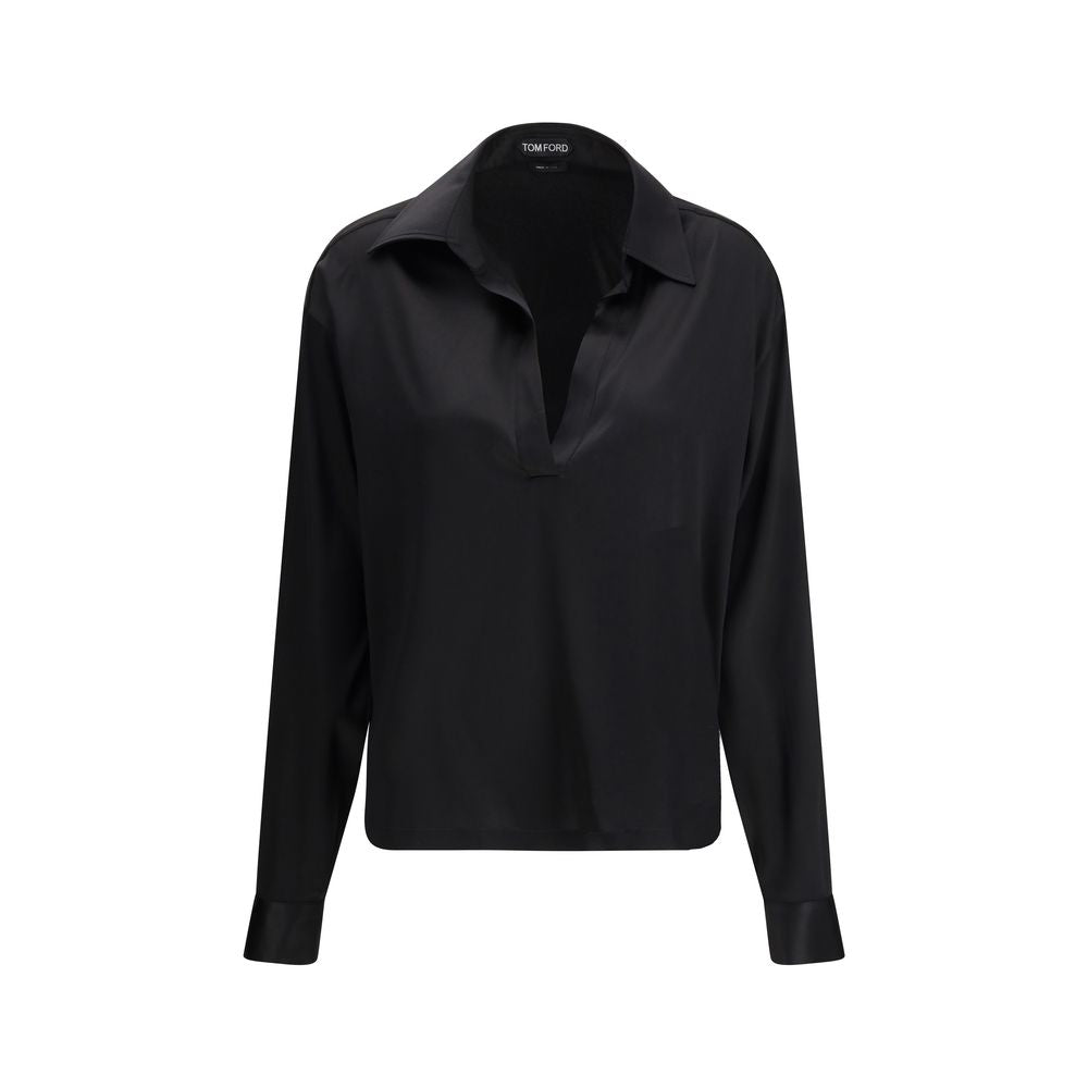 Tom Ford Black Silk Dress Women's Shirt