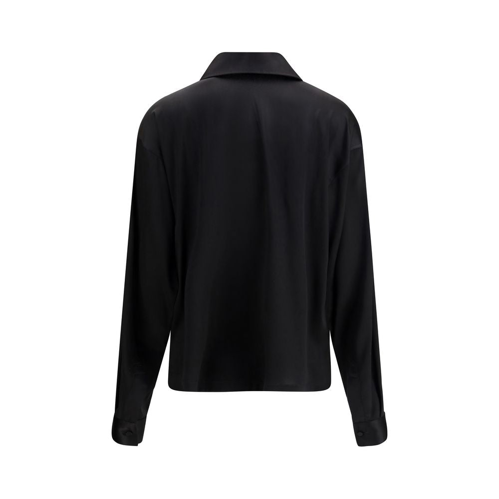 Tom Ford Black Silk Dress Women's Shirt