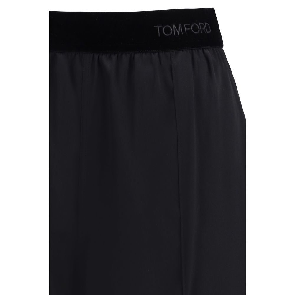 Tom Ford Black Silk Casual Women's Pants