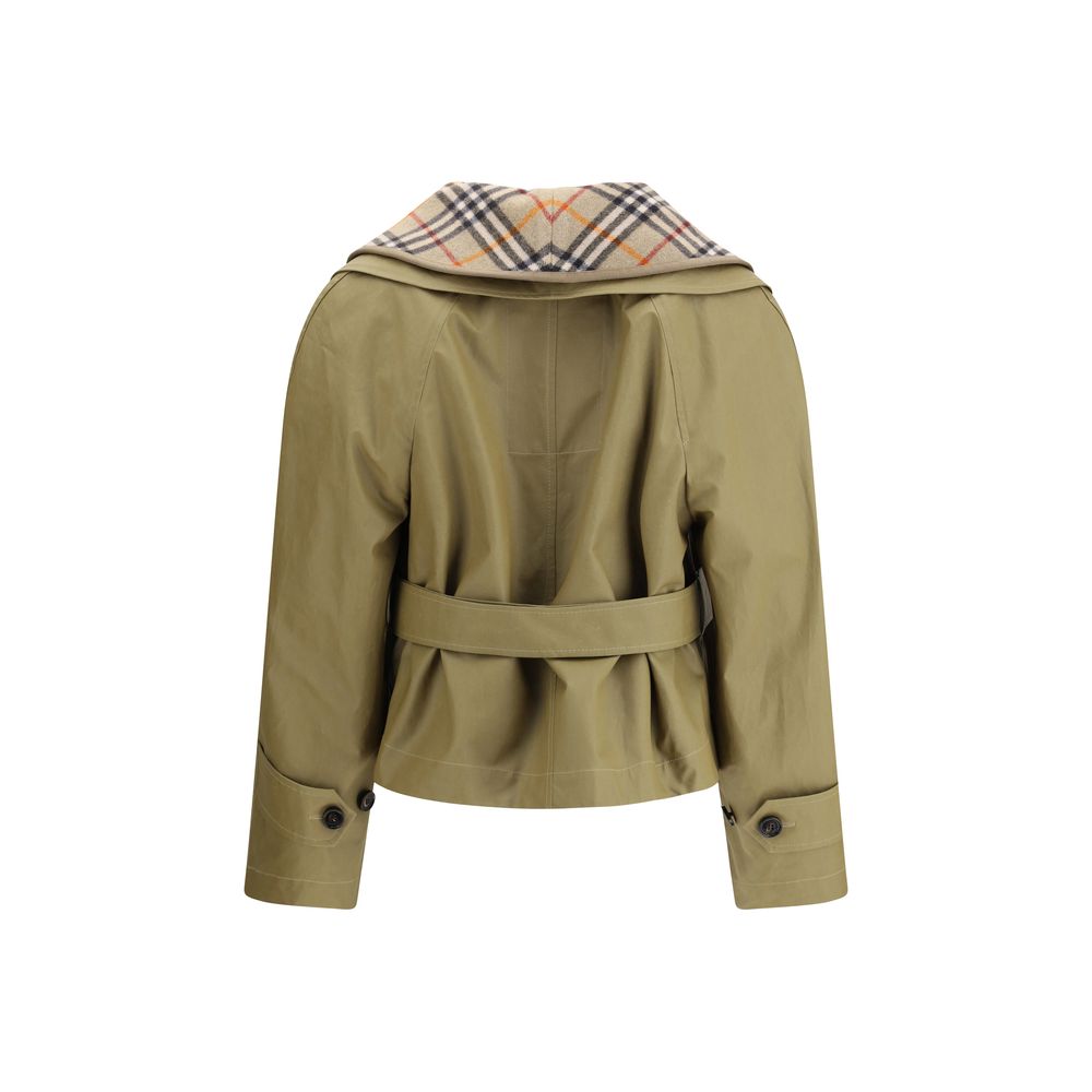 Burberry Beige Cotton Full-Length Women's Jacket
