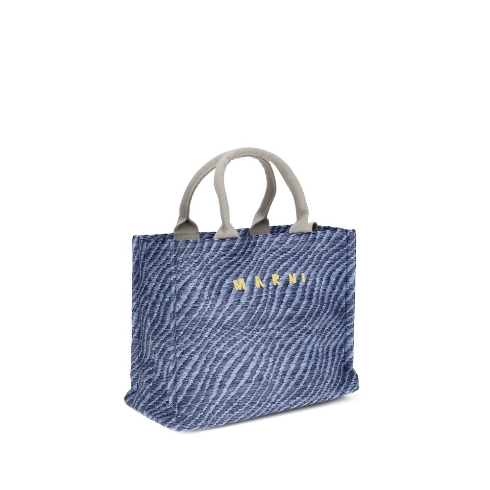 Marni Blue Nylon Shoulder Women's Bag