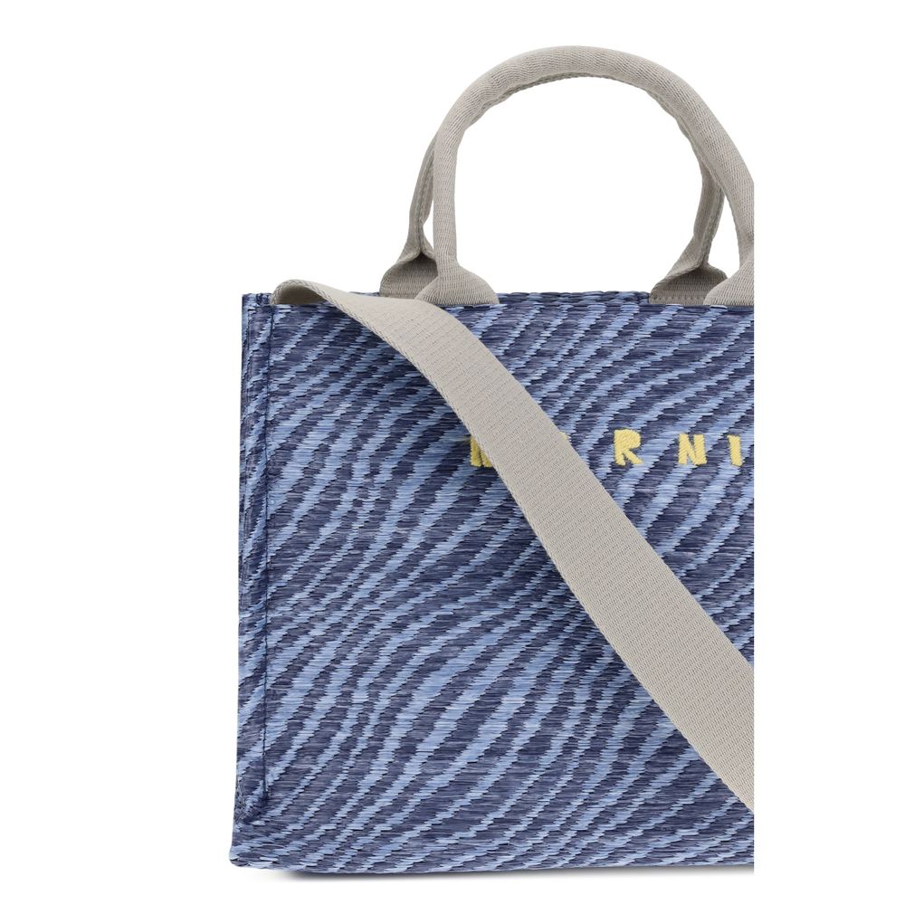 Marni Blue Nylon Shoulder Women's Bag