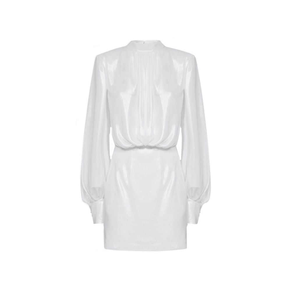 BLANCA VITA White Polyester Casual Women's Dress