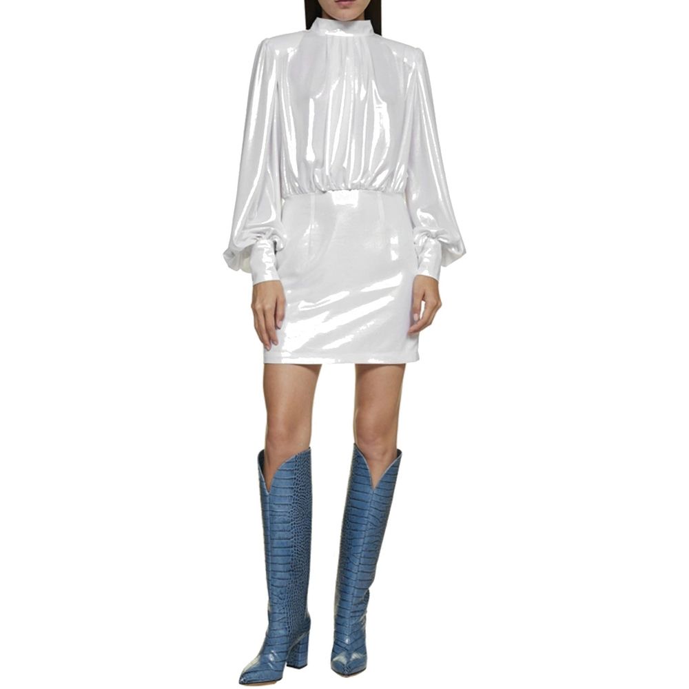 BLANCA VITA White Polyester Casual Women's Dress