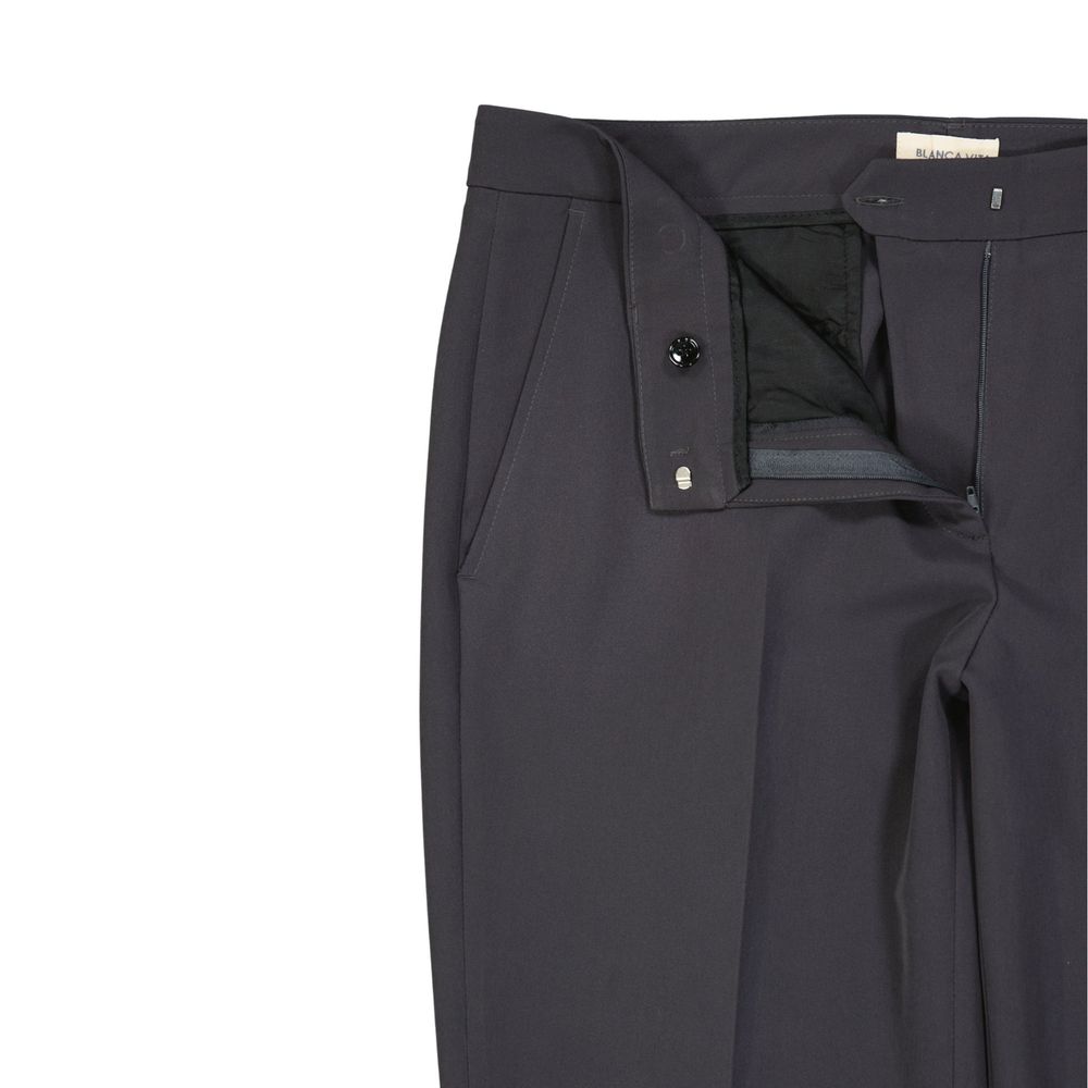 BLANCA VITA Gray Elastane Casual Women's Pants