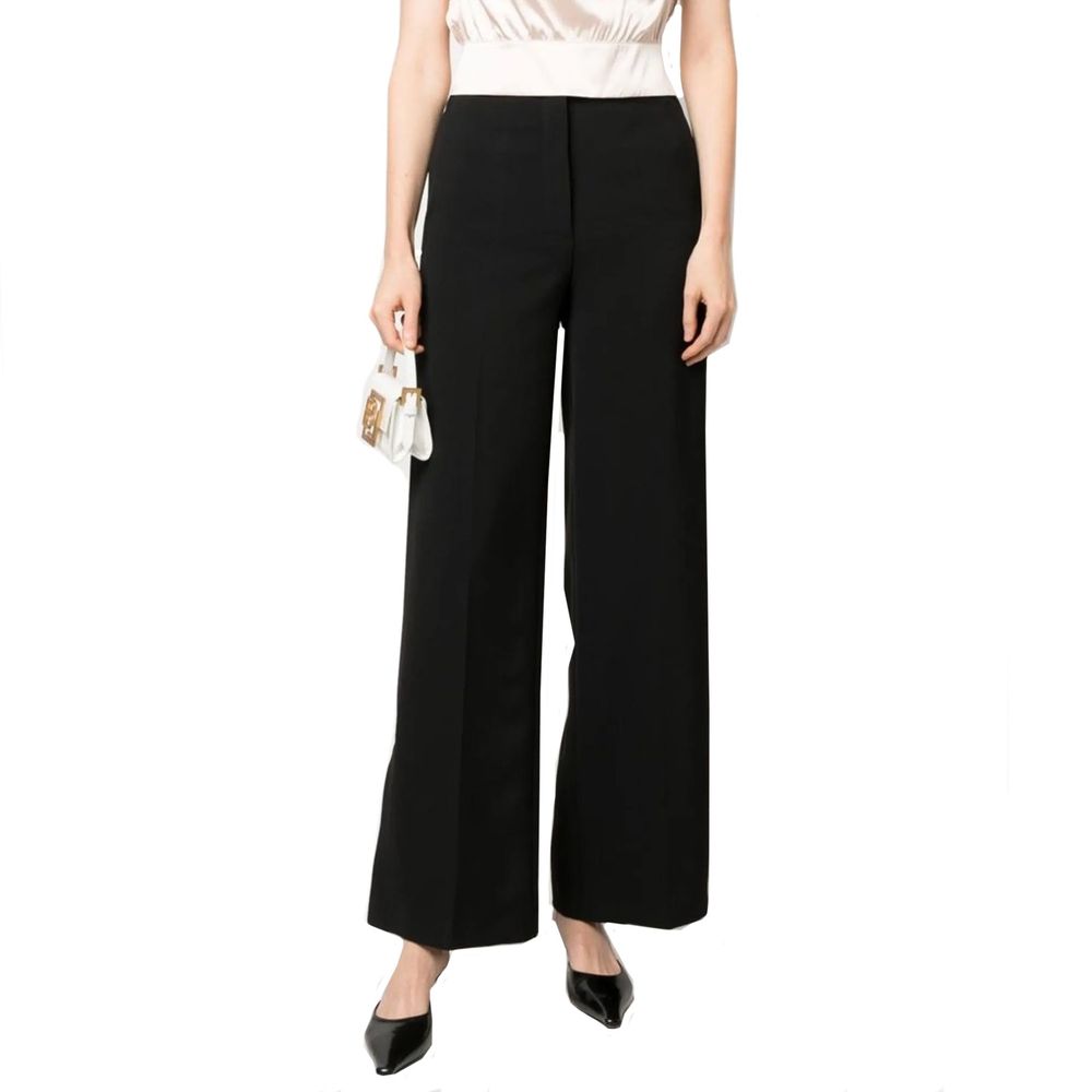 BLANCA VITA Black Elastane Casual Women's Pants