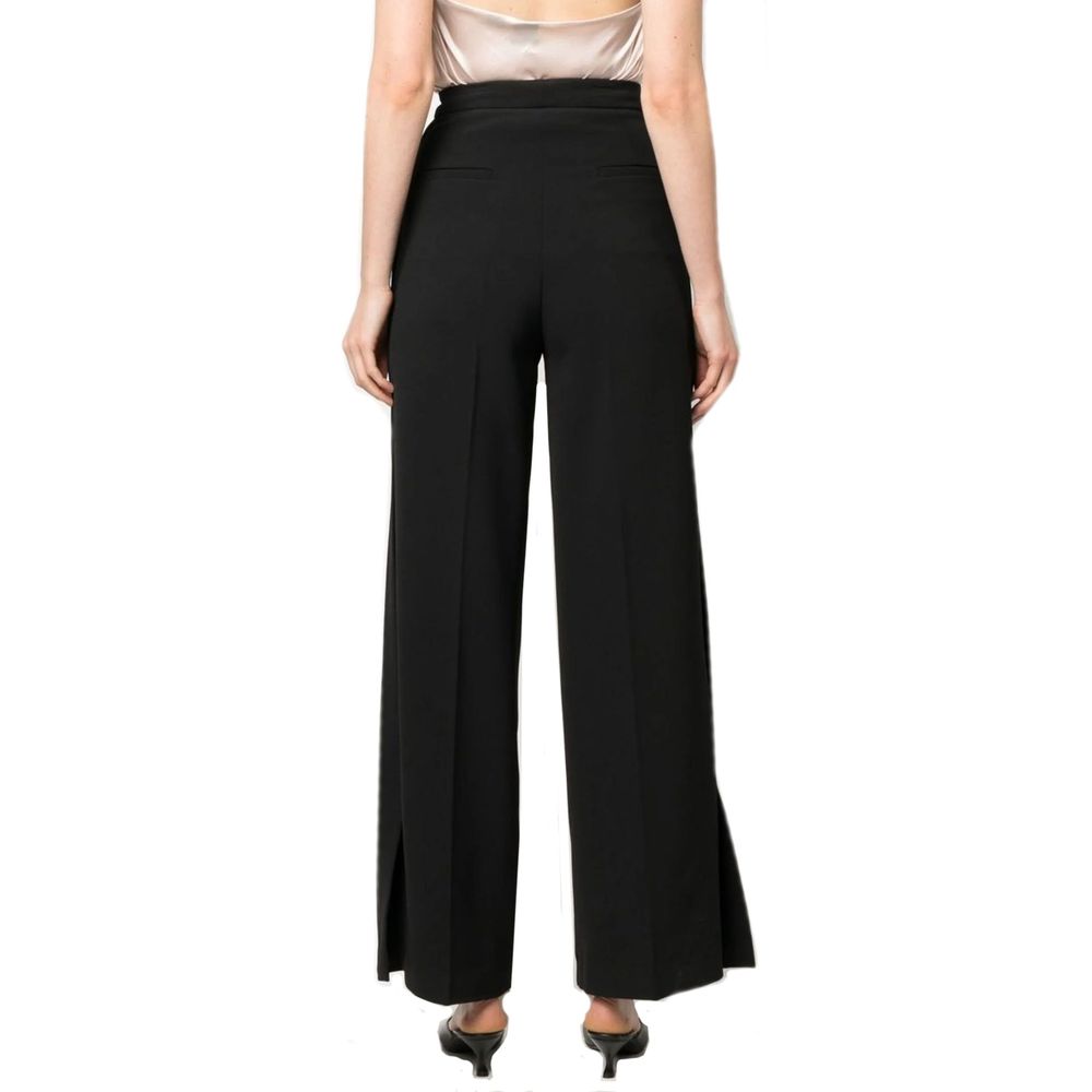 BLANCA VITA Black Elastane Casual Women's Pants