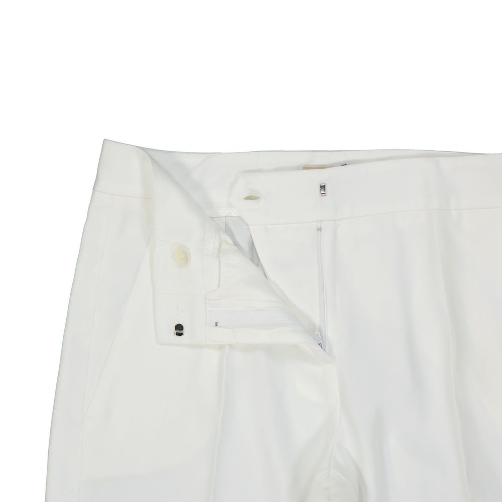 BLANCA VITA White Polyester Casual Women's Pants