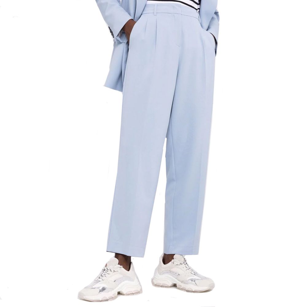 BLANCA VITA Blue Elastane Dress Women's Pants