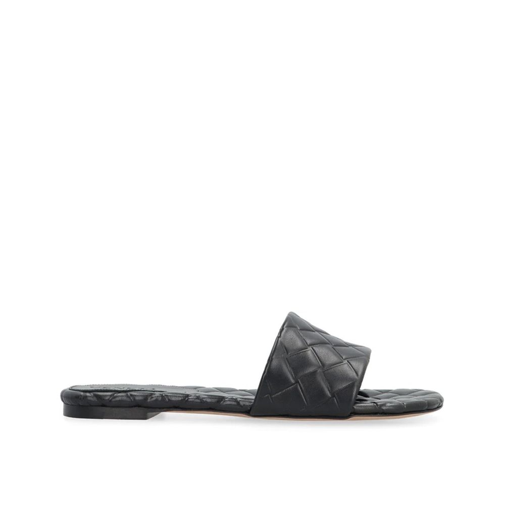 Bottega Veneta Black Lamb Leather Women's Mules
