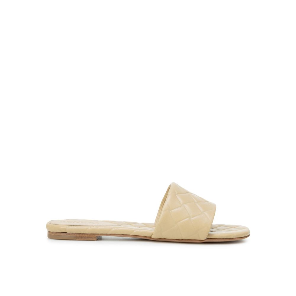 Bottega Veneta Beige Lamb Leather Women's Sandals