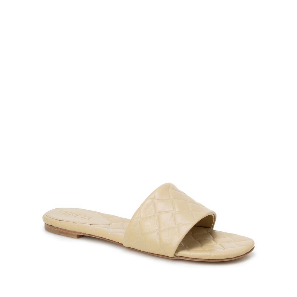 Bottega Veneta Beige Lamb Leather Women's Sandals
