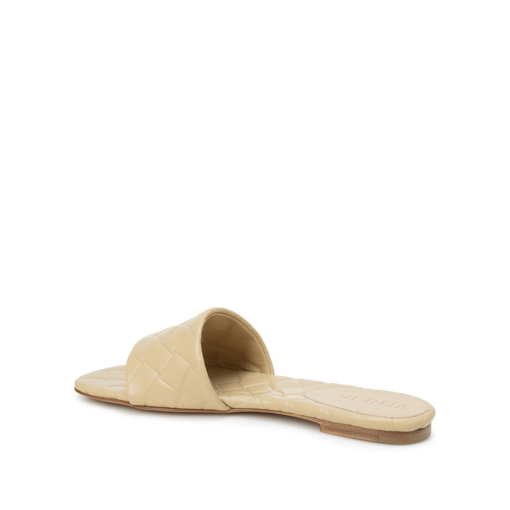 Bottega Veneta Beige Lamb Leather Women's Sandals