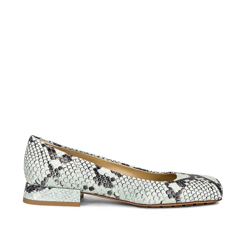 Bottega Veneta Bicolor Calfskin Ballet Women's Flats