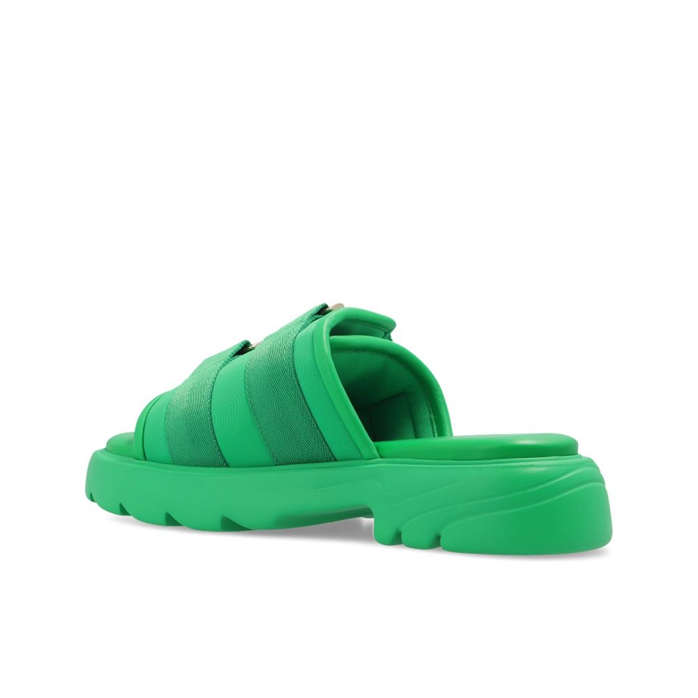 Bottega Veneta Bicolor Nylon Women's Slides