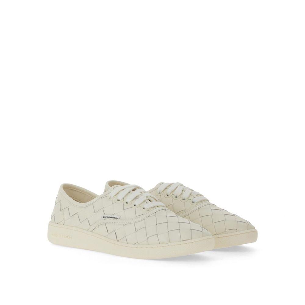 Bottega Veneta White Calfskin Men's Sneakers