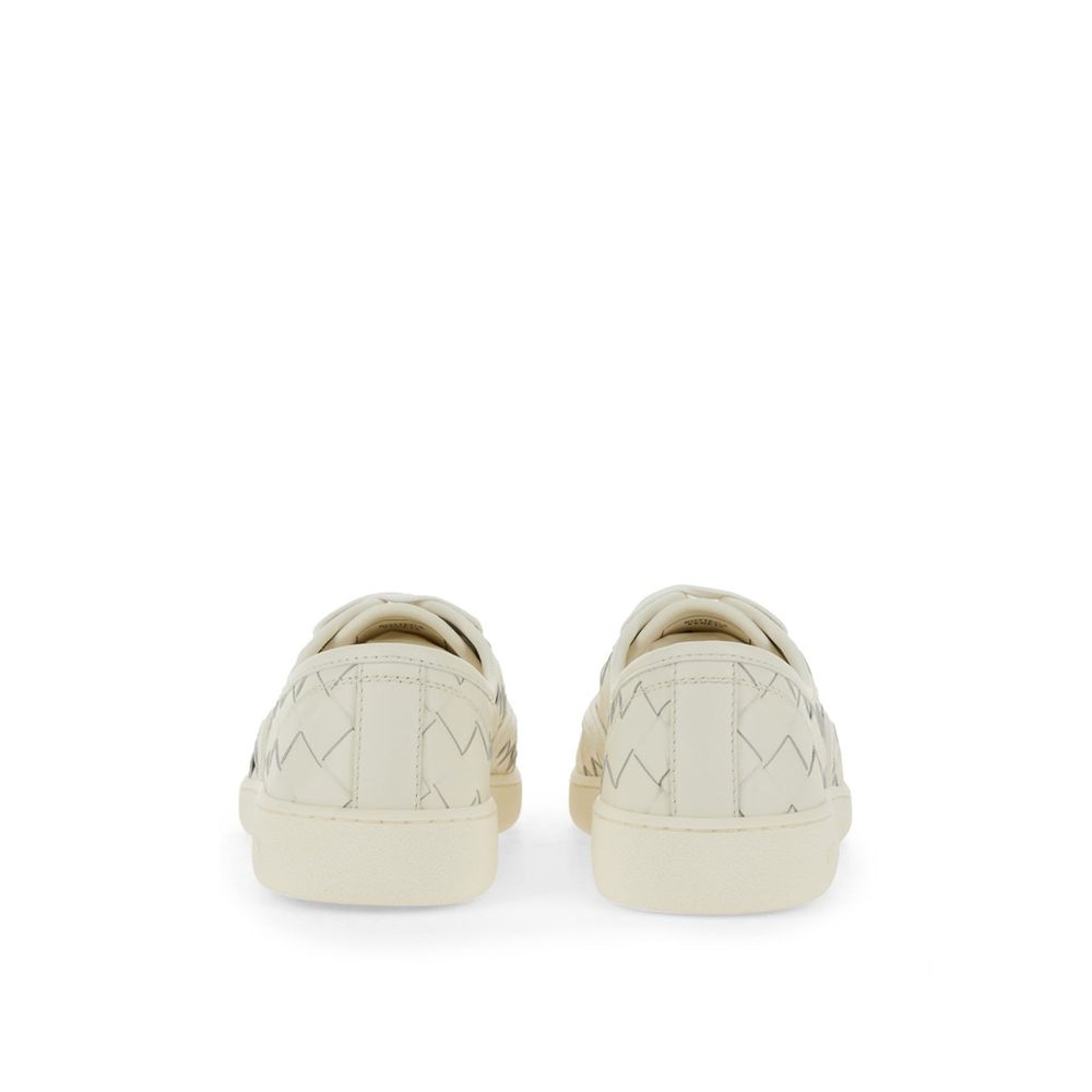Bottega Veneta White Calfskin Men's Sneakers