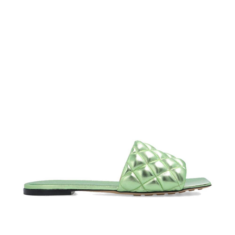 Bottega Veneta Bicolor Calfskin Flat Women's Sandals