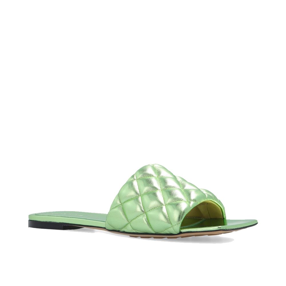 Bottega Veneta Bicolor Calfskin Flat Women's Sandals