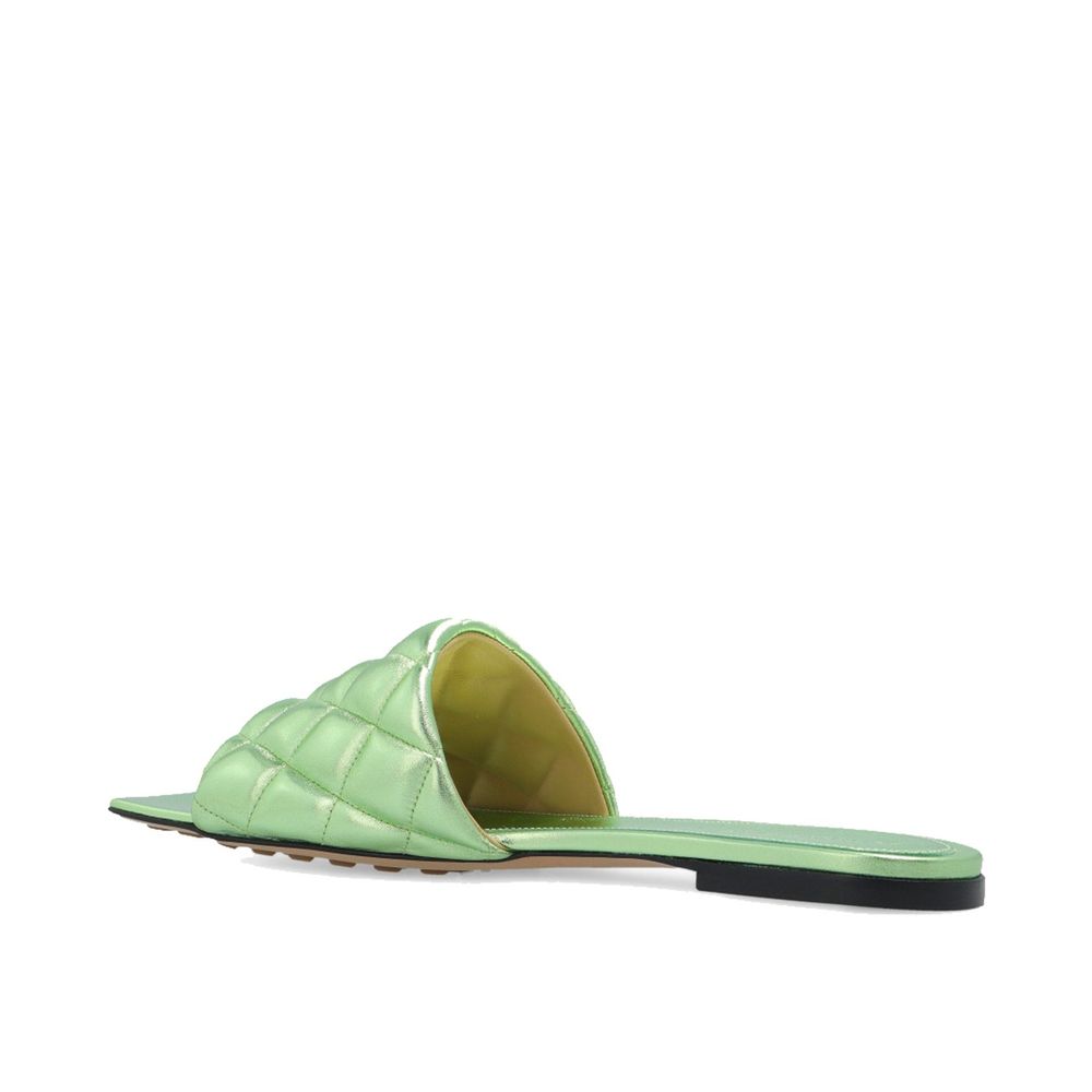 Bottega Veneta Bicolor Calfskin Flat Women's Sandals
