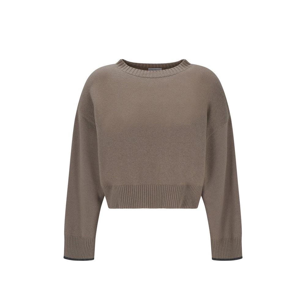 Brunello Cucinelli Beige Cashmere Women's Sweater